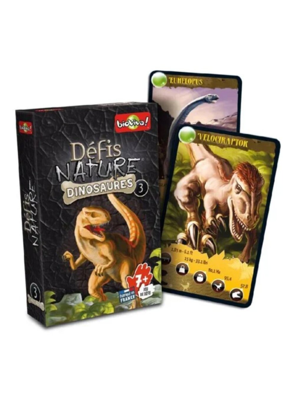 Bioviva Défis Nature - Dinosaures-3-French Card Game New Sealed Ages 7+